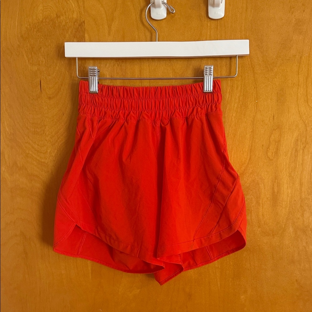 lululemon athletica Women's Athletic Shorts in Bright Red/orange color